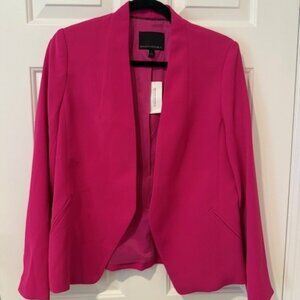 NEW Banana Republic Women's Collarless Blazer Size 6 in Night Fushcia Pink